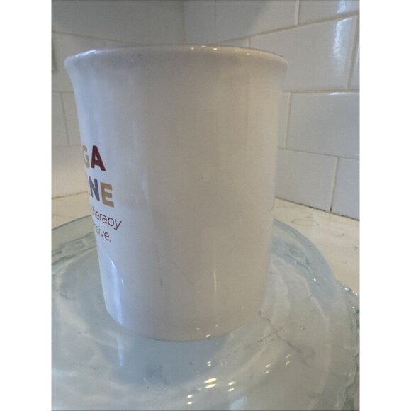 "YOGA & WINE -- BECAUSE THERAPY IS EXPENSIVE.", Ceramic Coffee Cup Mug Vintage - Picture 7 of 12